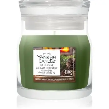 Yankee Candle Balsam & Cedar Fireside lumânare parfumată Signature