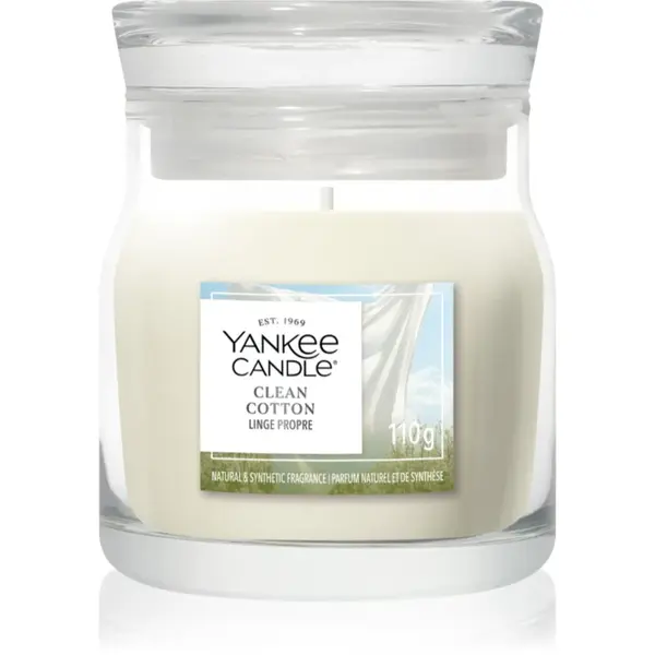 Yankee Candle Clean Cotton lumânare parfumată Signature 110 g