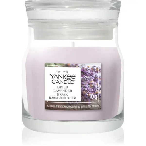 Yankee Candle Dried Lavender & Oak lumânare parfumată Signature 110 g