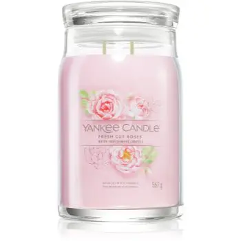 Yankee Candle Fresh Cut Roses lumânare parfumată Signature