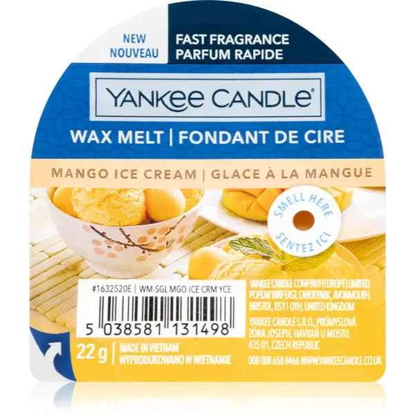 Yankee Candle Mango Ice Cream ceară pentru aromatizator 22 g