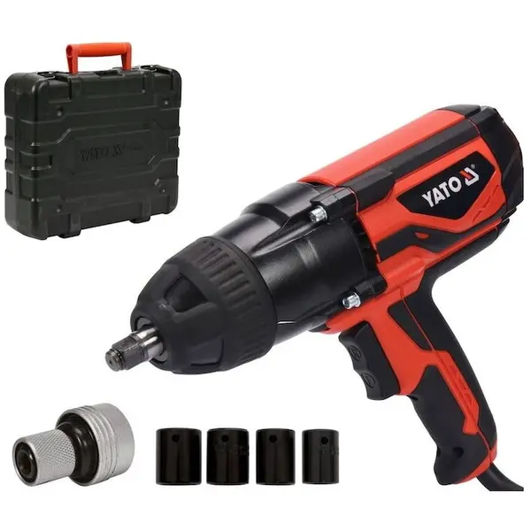 Yato Masina de gaurit si insurubat cu impact, Yato YT-82021, viteza de rotatie 2600 rpm, 1020 W, cuplu maxim 600 Nm, valiza plastic, accesorii