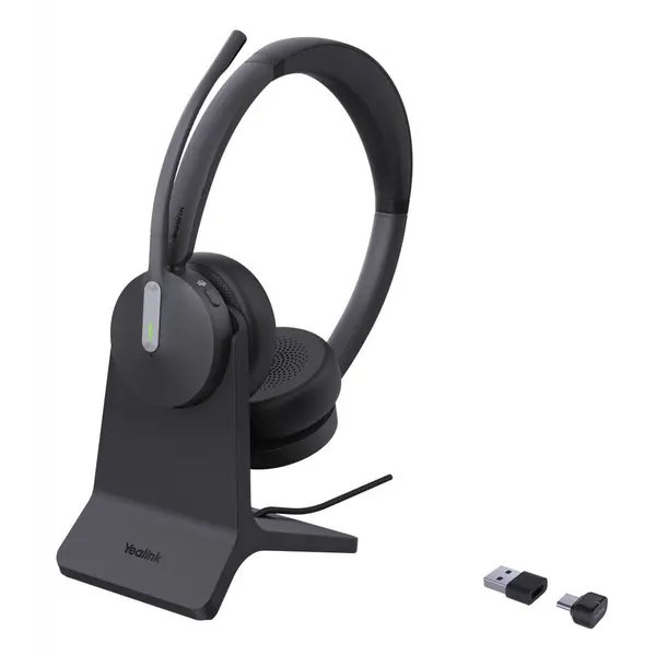 YEALINK Casti fara fir Yealink BH70 Dual, Banda de fixare pe cap, Birou/Call center, Bluetooth, USB-A, Stand de incarcare, Negru
