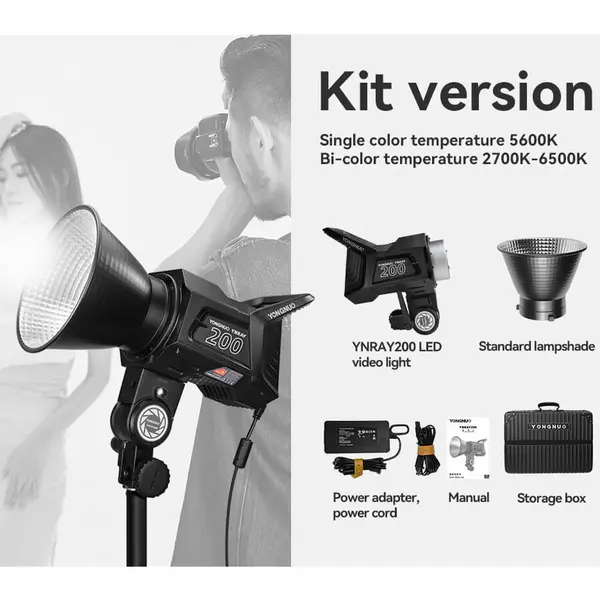 Yongnuo Kit Lampa Video LED COB 200W Smart YONGNUO YNRAY200 5600k