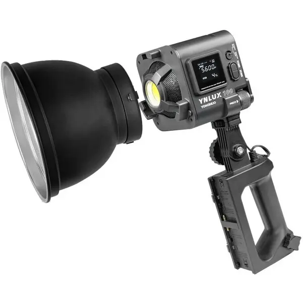 Yongnuo Lampa Video LED Yongnuo LUX100 cu hand grip NP-F si temperatura de culoare 3200K-5600K