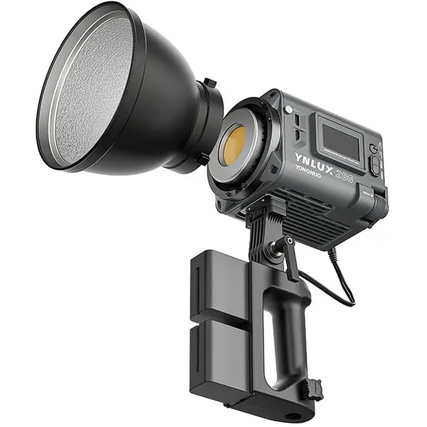 Yongnuo Lampa Video LED Yongnuo LUX200 cu hand grip NP-F si temperatura de culoare 2700K-6500K