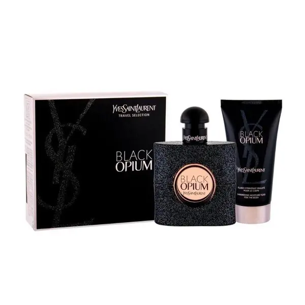 YSL Black Opium Set cadou pentru femei Volum EDP 50 + 50 ml loțiune de corp
