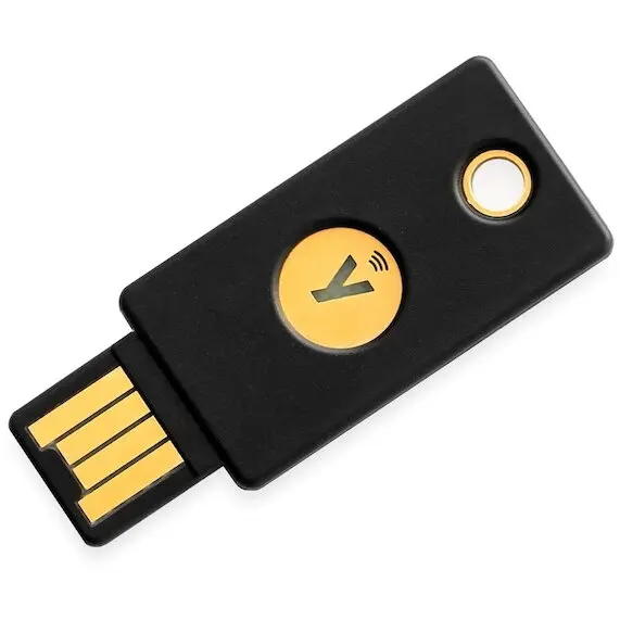 Yubico Dispozitiv criptografic securizat tip token, Yubico Yubikey 5 NFC, negru