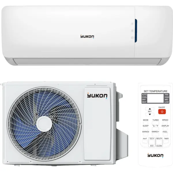 YUKON Aparat de aer conditionat Yukon 24000 BTU / h A++/A+, WI-FI integrat, Auto-diagnostic, Curatare automata, Mod de noapte