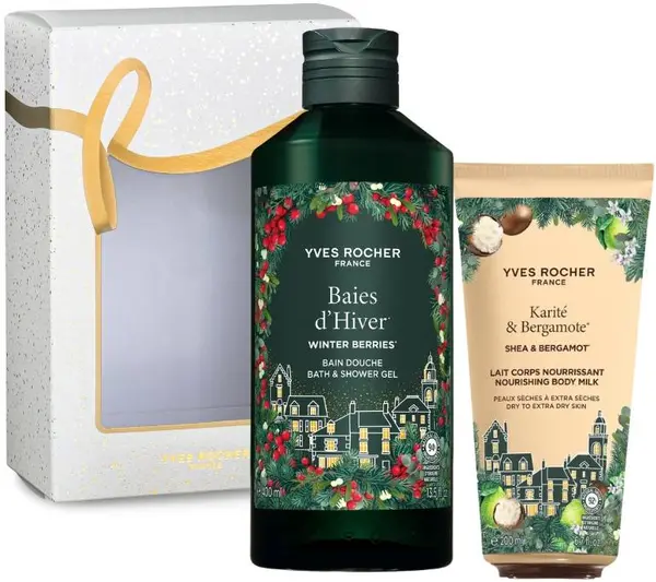 Yves Rocher Baies d'Hiver Set - Gel de duș și lapte de corp, 400 + 200 ml