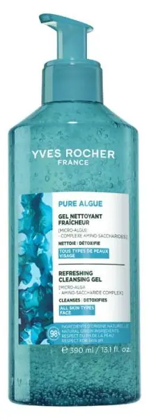 Yves Rocher Pure Algue Gel de spălare pentru față , 390 ml