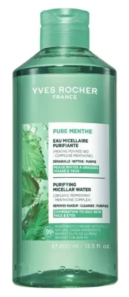 Yves Rocher Pure Menthe Apă micelară de curățare, 400 ml