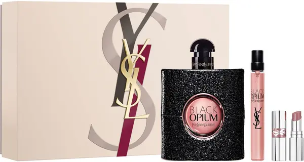 Yves Saint Laurent Set Black Opium - Apă de parfum, 90 și 10 ml + Ruj, 1.3 g