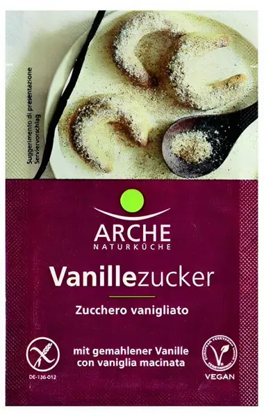 Zahăr vanilat organic, fără gluten, 8 g, Arche