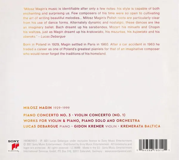 Zal - The Music Of Milosz Magin | Lucas Debargue, Gidon Kremer, Kremerata Baltica