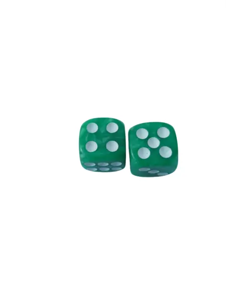 Zaruri perlate verde 16 mm - set 2 bucati