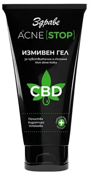 Zdrave Acne Stop Gel de curățare facială CBD, 150 ml
