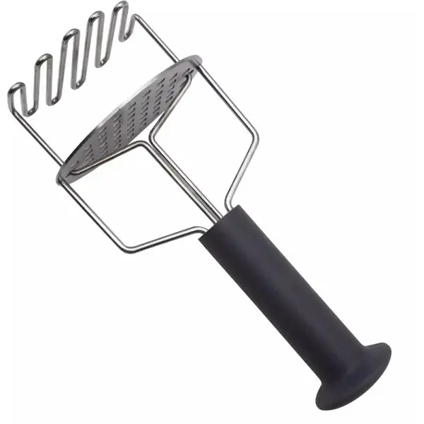 Zdrobitor Cartofi Inox, Suprafata Dubla, Maner Cauciuc, Perfect Home