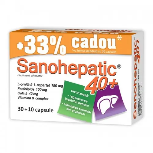 Zdrovit sanohepatic 40+, 40 capsule (30+10) Zephyr Labs