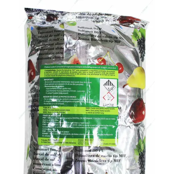 Zeama Bordeleza tip MIF 1 kg, fungicid de contact cupric, Mifalchim, mana (vita de vie, castraveti, tomate, ceapa), rapan (mar, par), monilioza (prun, cires, visin, piersic) - Default Title