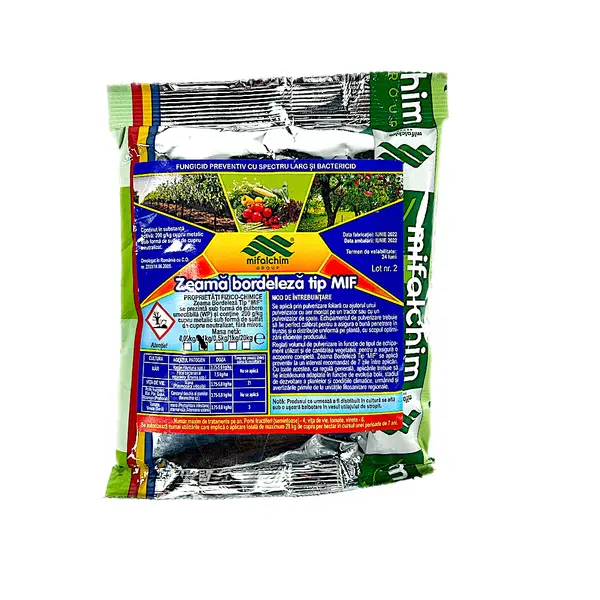 Zeama Bordeleza tip MIF 100 gr, fungicid de contact cupric, Mifalchim, mana (vita de vie, castraveti, tomate, ceapa), rapan (mar, par), monilioza (prun, cires, visin, piersic) - Default Title