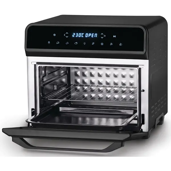 ZELMER Friteuza cu aer cald Zelmer ZAF9230 Maxi, 1800 W, 25 l, 8 programe presetate, control digital al temperaturii intre 80 si 230 grade si programelor, usa cu sticla si iluminare interioara, negru