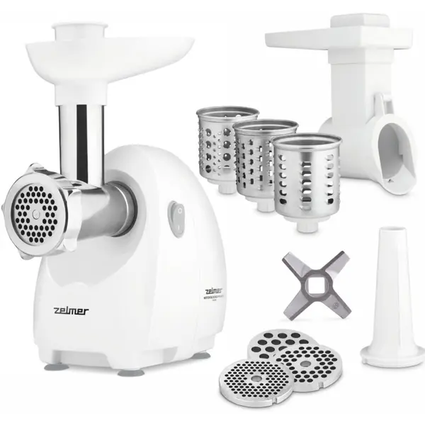 ZELMER Masina de tocat Zelmer ZMM4048B, 1900 W, 2.5 kg/min, Alb