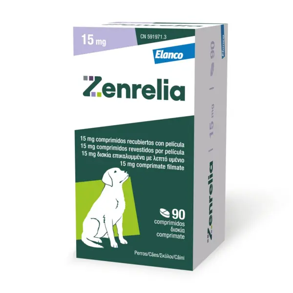 ZENRELIA, Supliment destinat cainilor predispusi la reactii alergice cutanate, 15 mg - 30 tablete
