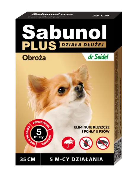 Zgarda antiparazitara caini,SABUNOL PLUS, 2-10 kg, 35 cm