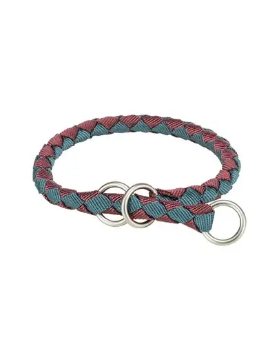 Zgardă câini mici textilă TRIXIE Cavo XS–S: 25–31 cm/o 12 mm bordó/petrol