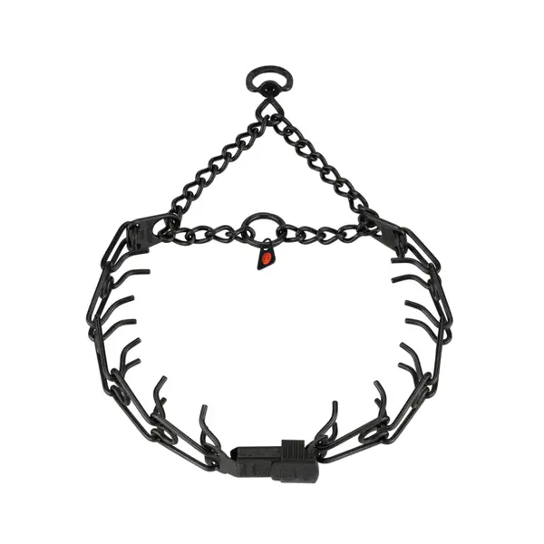 Zgarda dresaj Herm Sprenger Ultra-Plus ClicLock inox negru - 43 cm - 2.25 mm