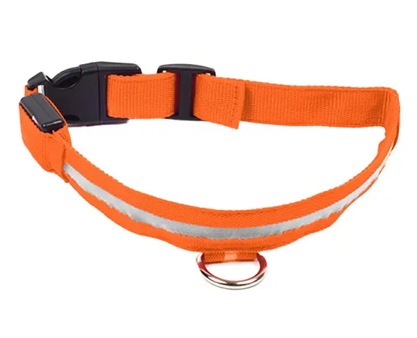 Zgarda iluminata cu LED Orange, pentru caine sau pisica