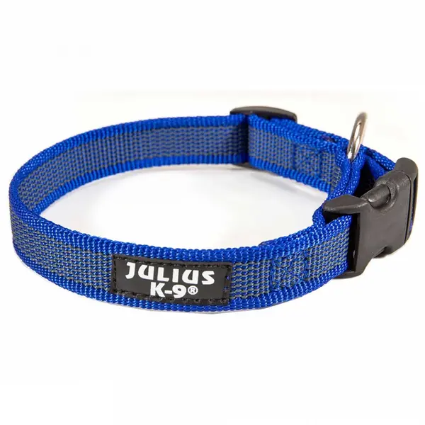Zgarda Julius-K9 IDC Color & Gray - 39-65cm Albastru