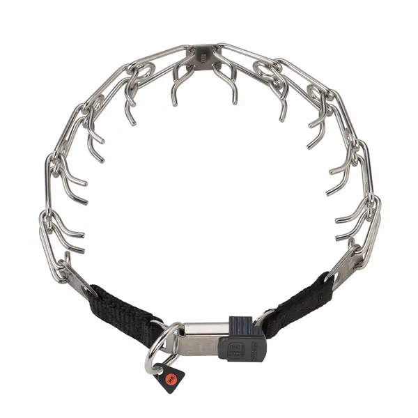 Zgarda otel inoxidabil micro pentru dresaj cu eliberare rapida Sprenger – 41 cm