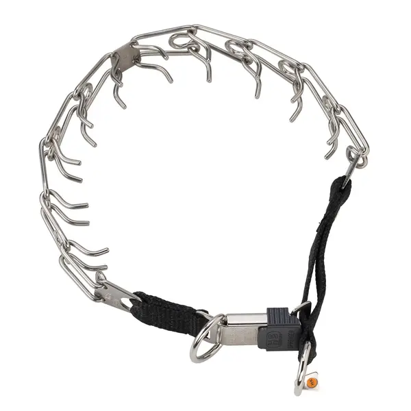 Zgarda otel inoxidabil micro pentru dresaj cu strangulare si eliberare rapida Sprenger – 40 cm