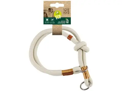 Zgarda pentru caini, ECO M-PETS, alb, S, 0.6 cm x 35 cm