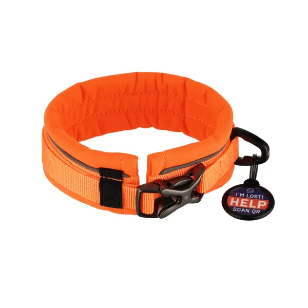 Zgarda pentru caini Herm Sprenger Softshell reglabila - XXS/XS - Oranj