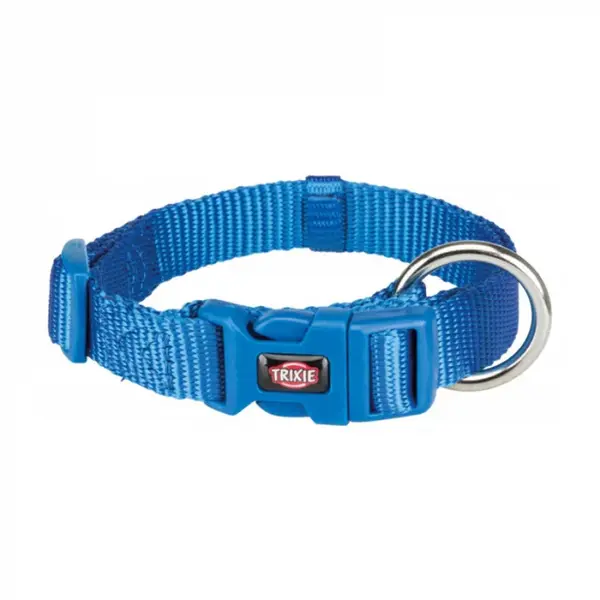 Zgarda pentru caini Premium Albastra S-M 30-45 cm 15 mm