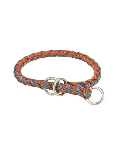 Zgardă semi-strangulantă câini talie mică TRIXIE Cavo S 30–36 cm textilă ruginiu/grafit