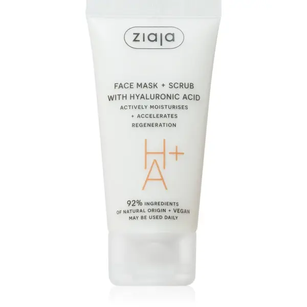 Ziaja Face Mask + Scrub with Hyaluronic Acid masca exfolianta 55 ml