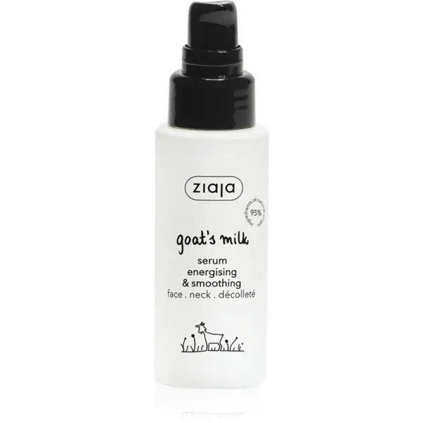 Ziaja Goat's Milk Ser hidratant de netezire pentru o piele mai luminoasă pentru fata, gat si piept 50 ml