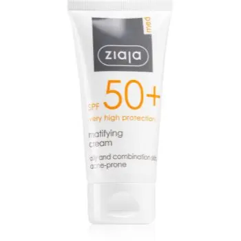 Ziaja Med Protecting UVA + UVB protectie solara mata pentru fata SPF 50+