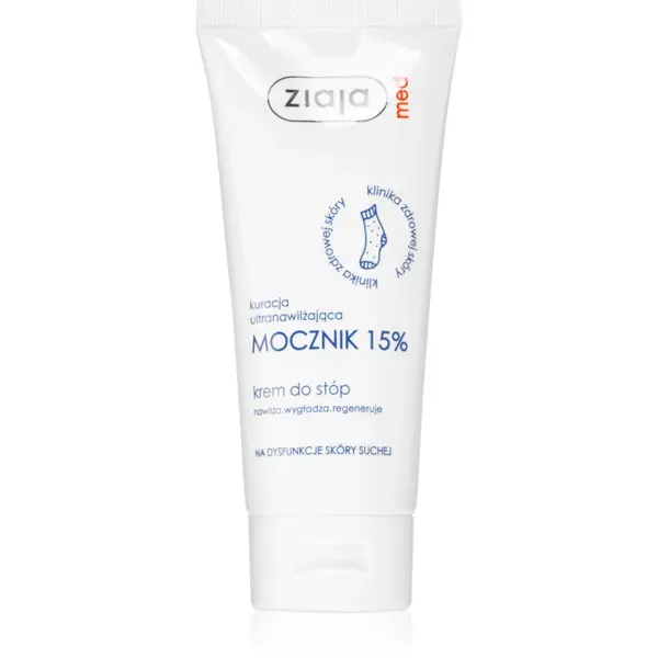 Ziaja Med Ultra-Moisturizing with Urea crema regeneratoare pentru picioare, cu efect de hidratare pe pielea fierbinte (15% Urea) 100 ml