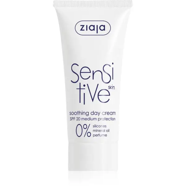 Ziaja Sensitive crema calmanta pentru piele uscata, actionand impotriva senzatiei de mancarime SPF 20 50 ml