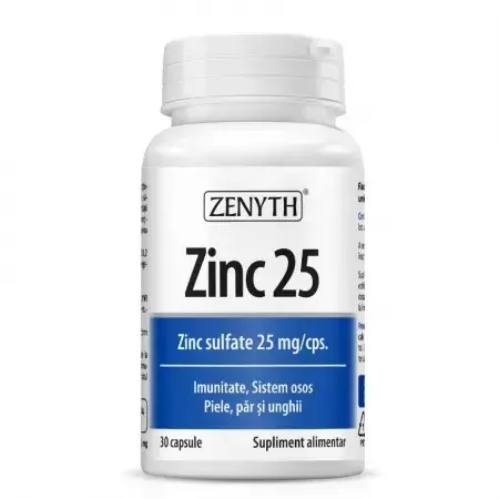 Zinc 25 mg, 30 capsule Zenyth