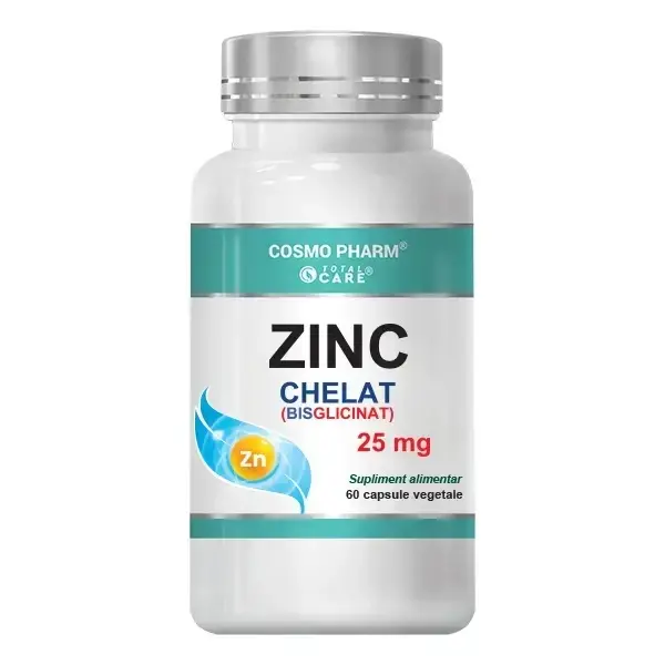 Zinc chelat (bisglicinat) 25mg, 60cps - Cosmo Pharm