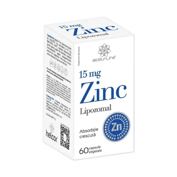 Zinc lipozomal 15mg 60 caps. Ac. Helcor