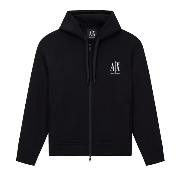 Zip-up hoodie with embroidered logo L