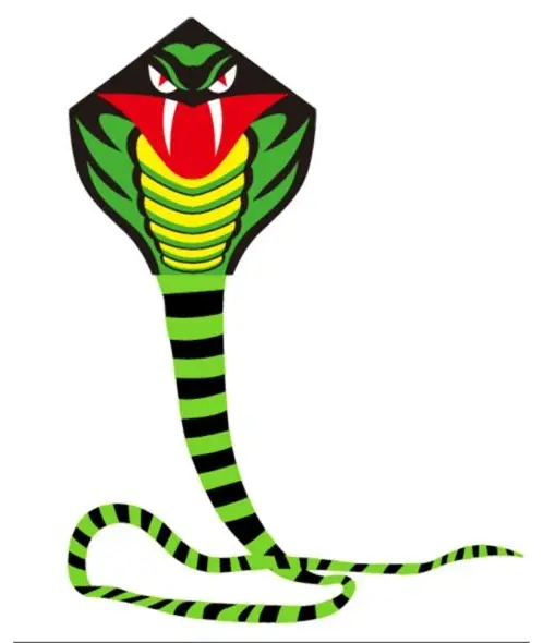 Zmeu pentru copii Raya Toys - Cobra regală, verde