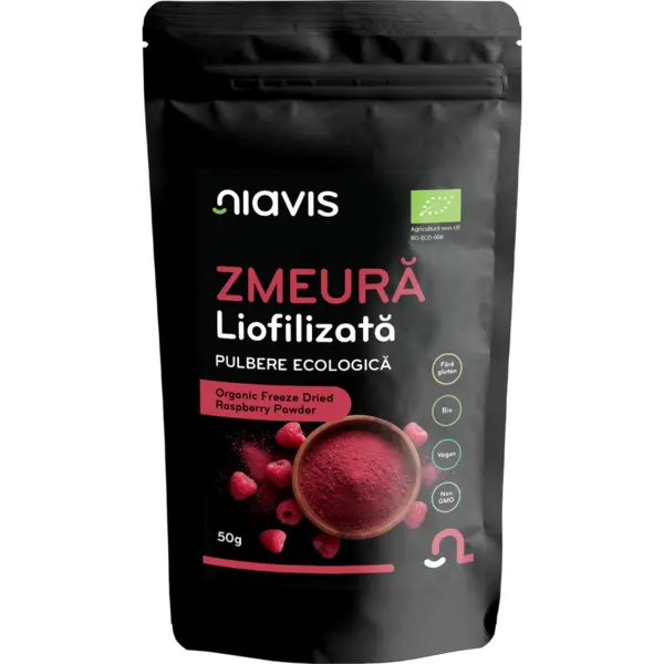 Zmeura Liofilizata Pulbere Ecologica/Bio 50g